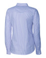 Cutter & Buck Easy Care Stretch Oxford Stripe Womens Long Sleeve Button Down Shirt French Blue Mannequin Back