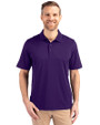 Cutter & Buck Forge Stretch Mens Big and Tall Polo College Purple Front
