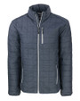Cutter & Buck Rainier Recycled Insulated Puffer Mens Full Zip Jacket Anthracite Melange Mannequin