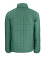 Cutter & Buck Rainier Recycled Insulated Puffer Mens Full Zip Jacket Hunter Melange Mannequin Back