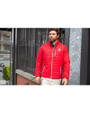 Cutter & Buck Rainier Recycled Insulated Puffer Mens Full Zip Jacket Red Lifestyle 5
