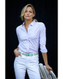 Cutter & Buck Easy Care Stretch Oxford Womens Long Sleeve Button Down Shirt Opal Lifestyle 1