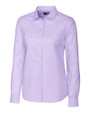 Cutter & Buck Easy Care Stretch Oxford Womens Long Sleeve Button Down Shirt Opal Mannequin