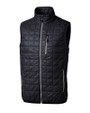 Cutter & Buck Rainier Recycled Insulated Puffer Mens Full Zip Vest Dark Navy/Silver Mannequin
