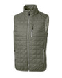 Cutter & Buck Rainier Recycled Insulated Puffer Mens Full Zip Vest Poplar Melange Mannequin