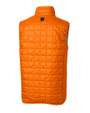 Cutter & Buck Rainier Recycled Insulated Puffer Mens Full Zip Vest Satsuma Mannequin Back