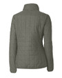 Cutter & Buck Rainier Recycled Insulated Puffer Womens Full Zip Jacket Poplar Melange Mannequin Back