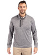 Cutter & Buck Stealth Heathered Mens Quarter Zip Elemental Grey Front