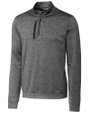 Cutter & Buck Stealth Heathered Mens Quarter Zip Elemental Grey Mannequin