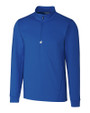 Cutter & Buck Traverse Recycled Stretch Mens Quarter Zip Tour Blue Mannequin