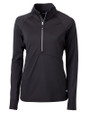 Cutter & Buck Adapt Recycled Soft Knit Stretch Womens Half Zip Pullover Black Mannequin