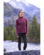 Cutter & Buck Adapt Recycled Soft Knit Stretch Womens Half Zip Pullover Bordeaux Lifestyle