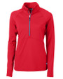 Cutter & Buck Adapt Recycled Soft Knit Stretch Womens Half Zip Pullover Red Mannequin