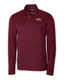 Mississippi State Bulldogs Cutter & Buck Traverse Stretch Eco Stripe Quarter Zip Mens Pullover Bordeaux Mannequin