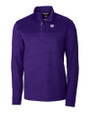 Kansas State Wildcats Cutter & Buck Traverse Stretch Eco Stripe Quarter Zip Mens Pullover College Purple Mannequin