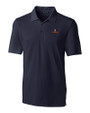 Illinois Fighting Illini Cutter & Buck Forge Stretch Mens Polo Liberty Navy Mannequin