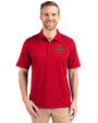 Iowa State Cyclones Cutter & Buck Forge Stretch Mens Polo Cardinal Red Front