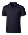 Illinois Fighting Illini Cutter & Buck Forge Polo Mens Tailored Fit Liberty Navy Mannequin