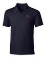 Illinois Fighting Illini Cutter & Buck Forge Polo Mens Tailored Fit Liberty Navy Mannequin