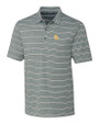 Baylor Bears Cutter & Buck Forge Epic Confidence Recycled Heathered Stripe Stretch Mens Polo Hunter Green Mannequin