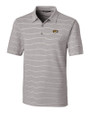 Missouri Tigers Cutter & Buck Forge Epic Confidence Recycled Heathered Stripe Stretch Mens Polo Polished Medium Gray Mannequin