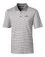 Illinois Fighting Illini Cutter & Buck Forge Tonal Stripe Stretch Mens Polo Polished Medium Gray Mannequin