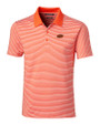 Oklahoma State Cowboys Cutter & Buck Forge Polo Tonal Stripe Tailored Fit College Orange Mannequin