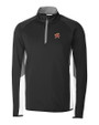 Maryland Terrapins Cutter & Buck Traverse Colorblock Stretch Quarter Zip Mens Pullover Black Mannequin