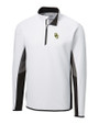 Baylor Bears Cutter & Buck Traverse Colorblock Stretch Quarter Zip Mens Pullover White Mannequin