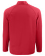 Tampa Bay Buccaneers Cutter & Buck Prospect Recycled Featherlight Stretch Mens Quarter Zip Red Mannequin Back