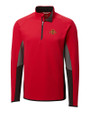 Iowa State Cyclones Cutter & Buck Traverse Colorblock Stretch Quarter Zip Mens Pullover Red Mannequin