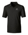 Virginia Tech Hokies Cutter & Buck Forge Pencil Stripe Stretch Mens Polo Black Mannequin