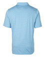 North Carolina Tar Heels Cutter & Buck Forge Pencil Stripe Stretch Mens Polo Atlas Light Blue Mannequin Back