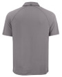 Atlanta Falcons Mono Cutter & Buck Prospect Recycled Featherlight Stretch Mens Sport Polo Elemental Grey Mannequin Back
