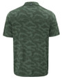 New York Jets Historic Cutter & Buck Coastline Recycled Double Peached Camo Print Mens Polo Hunter Green Mannequin Back