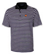 Clemson Tigers Cutter & Buck Mens Forge Polo Multi Stripe College Purple Mannequin