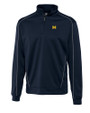 Michigan Wolverines Cutter & Buck Men's CB DryTec Edge Half Zip Navy Blue Mannequin