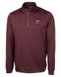 Virginia Tech Hokies Cutter & Buck Stealth Heathered Quarter Zip Mens Pullover Bordeaux Mannequin