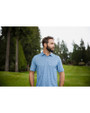 Cutter & Buck Pike Magnolia Print Stretch Mens Polo Atlas/Navy Blue Lifestyle