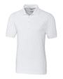 Cutter & Buck Advantage Epic Confidence Recycled Tri-Blend Pique Mens Big & Tall Polo White Mannequin