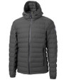 Cutter & Buck Mission Ridge   Repreve® Recycled Insulated Puffer Mens Full Zip Jacket Elemental Grey Mannequin