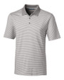 Cutter & Buck Forge Tonal Stripe Stretch Mens Big and Tall Polo Polished Medium Gray Mannequin