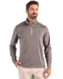 Mid-American Conference Cutter & Buck Coastline Recycled Double Peached Mens Quarter Zip Pullover Elemental Grey Front