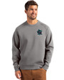 Miami Marlins City Connect- Cutter & Buck Roam Recycled Buttery-Soft Knit Mens Crew Neck Pullover Elemental Grey Front