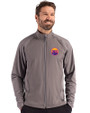 Colorado Rockies City Connect- Cutter & Buck Adapt Recycled Soft Knit Stretch Mens Hybrid Full Zip Jacket Elemental Grey Front