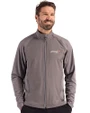 Houston Astros City Connect- Cutter & Buck Adapt Recycled Soft Knit Stretch Mens Hybrid Full Zip Jacket Elemental Grey Front