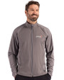 Houston Astros City Connect- Cutter & Buck Adapt Recycled Soft Knit Stretch Mens Big & Tall Hybrid Full Zip Jacket Elemental Grey Front