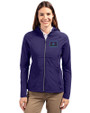 Arizona Diamondbacks City Connect- Cutter & Buck Adapt Recycled Soft Knit Stretch Womens Hybrid Full Zip Jacket College Purple Front