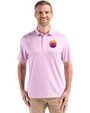 Colorado Rockies City Connect- Cutter & Buck Pike Recycled Diamond Dot Print Mens Polo Gelato Fuchsia Front