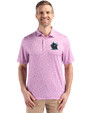 Miami Marlins City Connect- Cutter & Buck Pike Recycled Flora Print Mens Polo Gelato Fuchsia Front